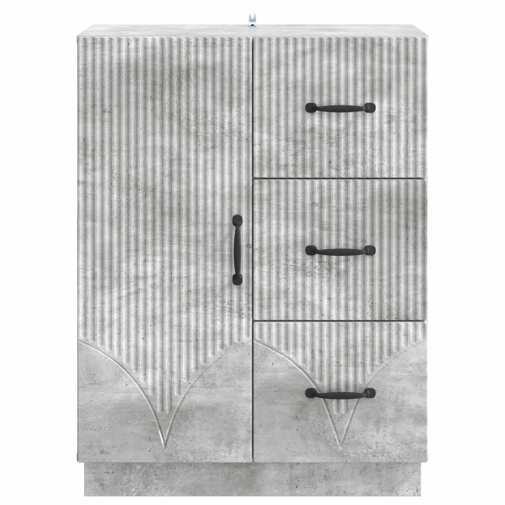 Credenza | Madia | Buffet da pranzo | Armadio da pranzo Grigio Cemento 66 x 34,5 x 87 cm Legno ingegnerizzato