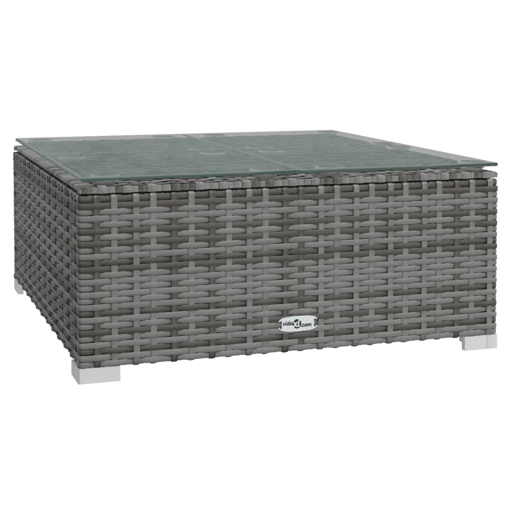 Set Divani da Giardino 9 pz con Cuscini in Polyrattan Grigio 3101565