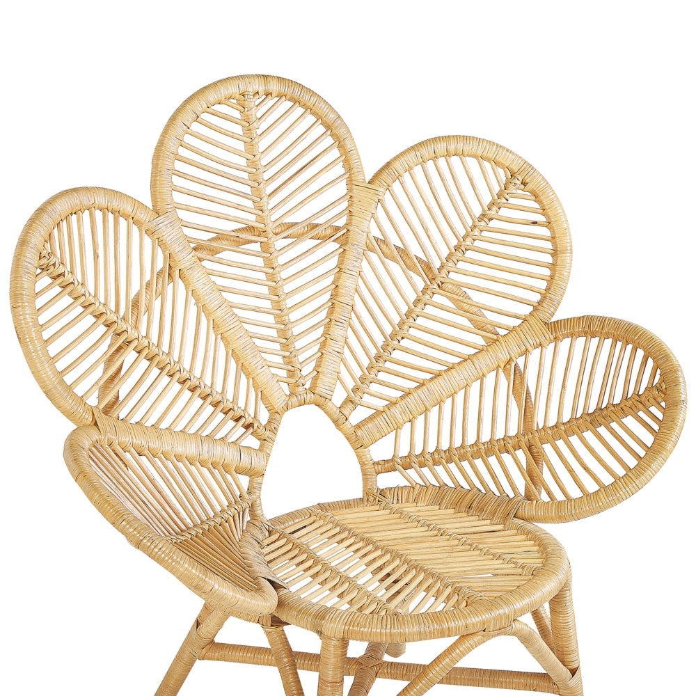 Set bistrot in rattan beige 2 sedie 1 tavolino da caffè per esterni interni cuscini cotone boho rustico