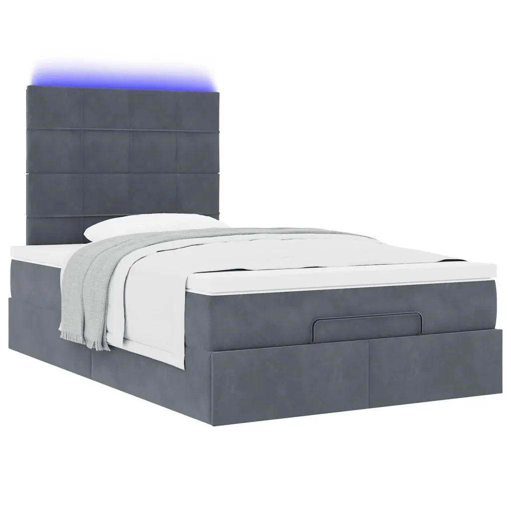 Struttura Letto Pouf con Materassi 120x200 cm Velluto 3314313