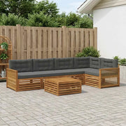 Set di divani da esterno con cuscino 6 pcs Naturale e Antracite 3383390