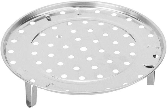 Supporto per vapore in acciaio inossidabile - accessorio da cucina - riutilizzabile - protezione alta temperatura - argento - dimensioni 26 x 26 x 5 cm - pezzo di innesco per vapore