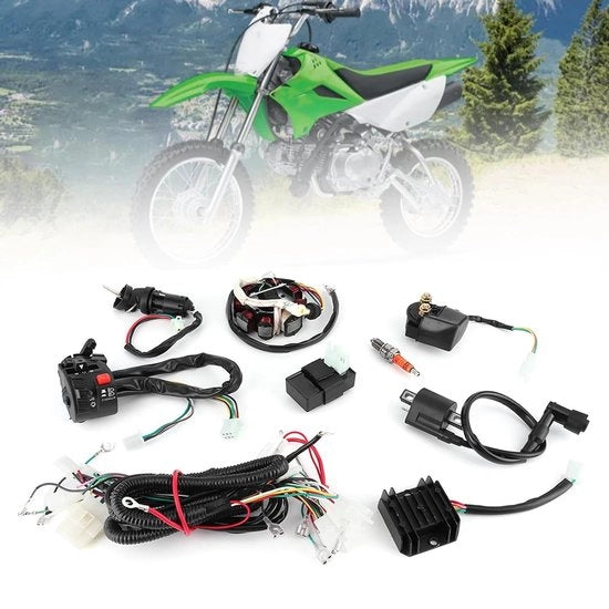 Kit di montaggio per cavo elettrico, kit di cavo elettrico, kit di stator e CDI per ATV 150CC 200CC 250CC 300CC, compatibile con ATV.