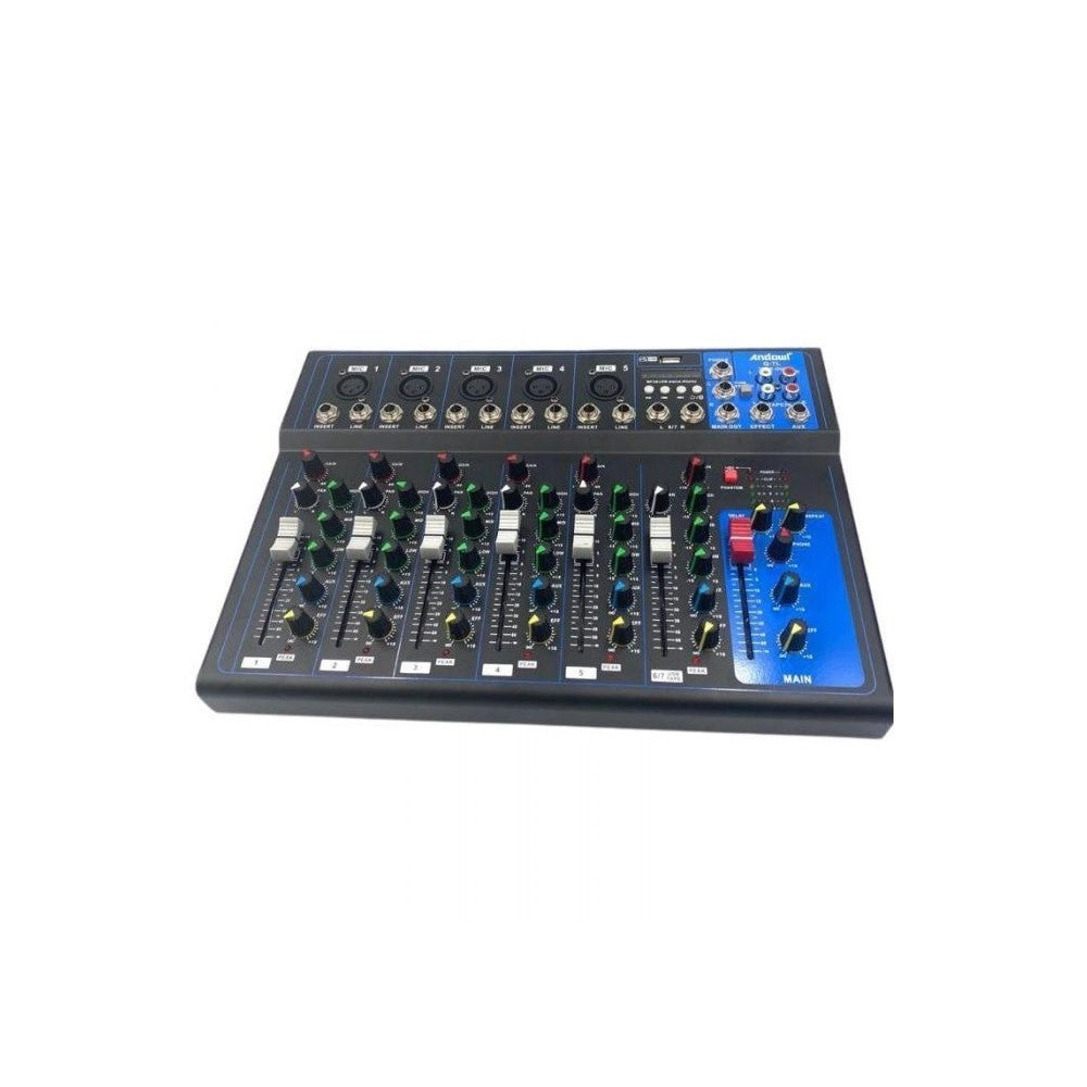 Trade Shop - Console Missaggio Mixer Professionale 7 Channel Mixing Serie Usb Bluetooth Q-7l -