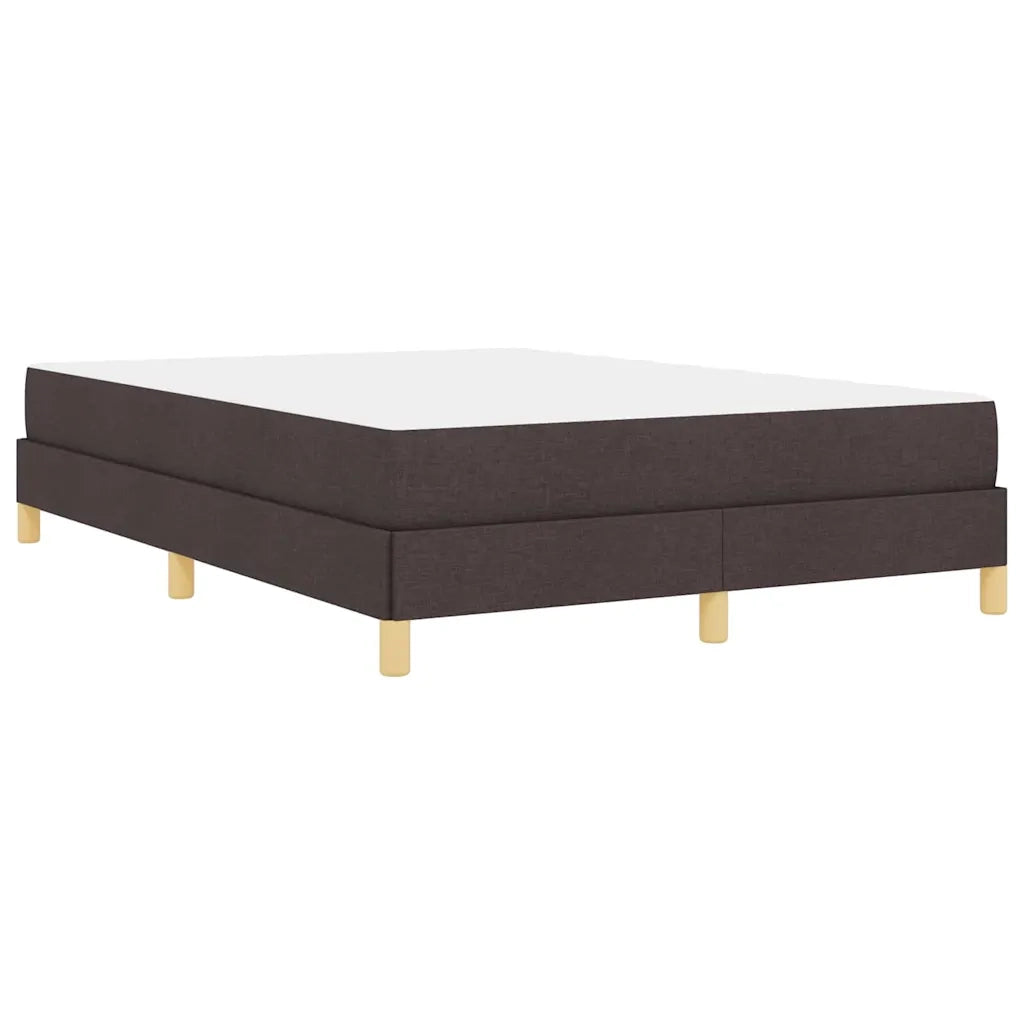 Letto a molle con materasso-Struttura Letto con Materasso Marrone Scuro 160 x 200 cm Tessuto