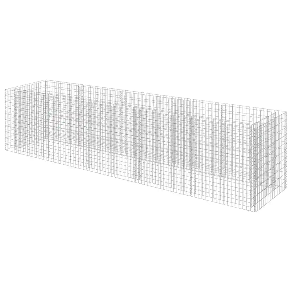 Gabbione Letto Rialzato in Acciaio Zincato 450x90x100 cm 143552