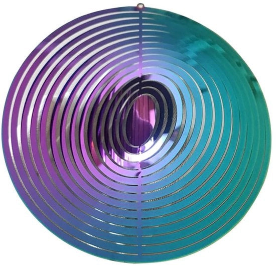 Decorazione per Giardino a Rottura di Vento 3D in Acciaio Inossidabile con Finestra Rotante - Decorazione per Giardino - Luminoso - Leggero - Acciaio Inossidabile - Decorazione per Giardino
