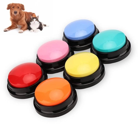 Pulsanti di Comando per Animali 6 pezzi - Pulsanti di Comando per Cani - Pulsanti di Comando per Gatti - Comunicazione con gli Animali - Pulsanti di Comando per Cane - Materiale ABS - Pulsanti di Comando per Animali