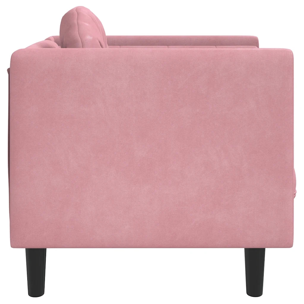 Poltrona | Sedia Relax con Cuscino Rosa in Velluto