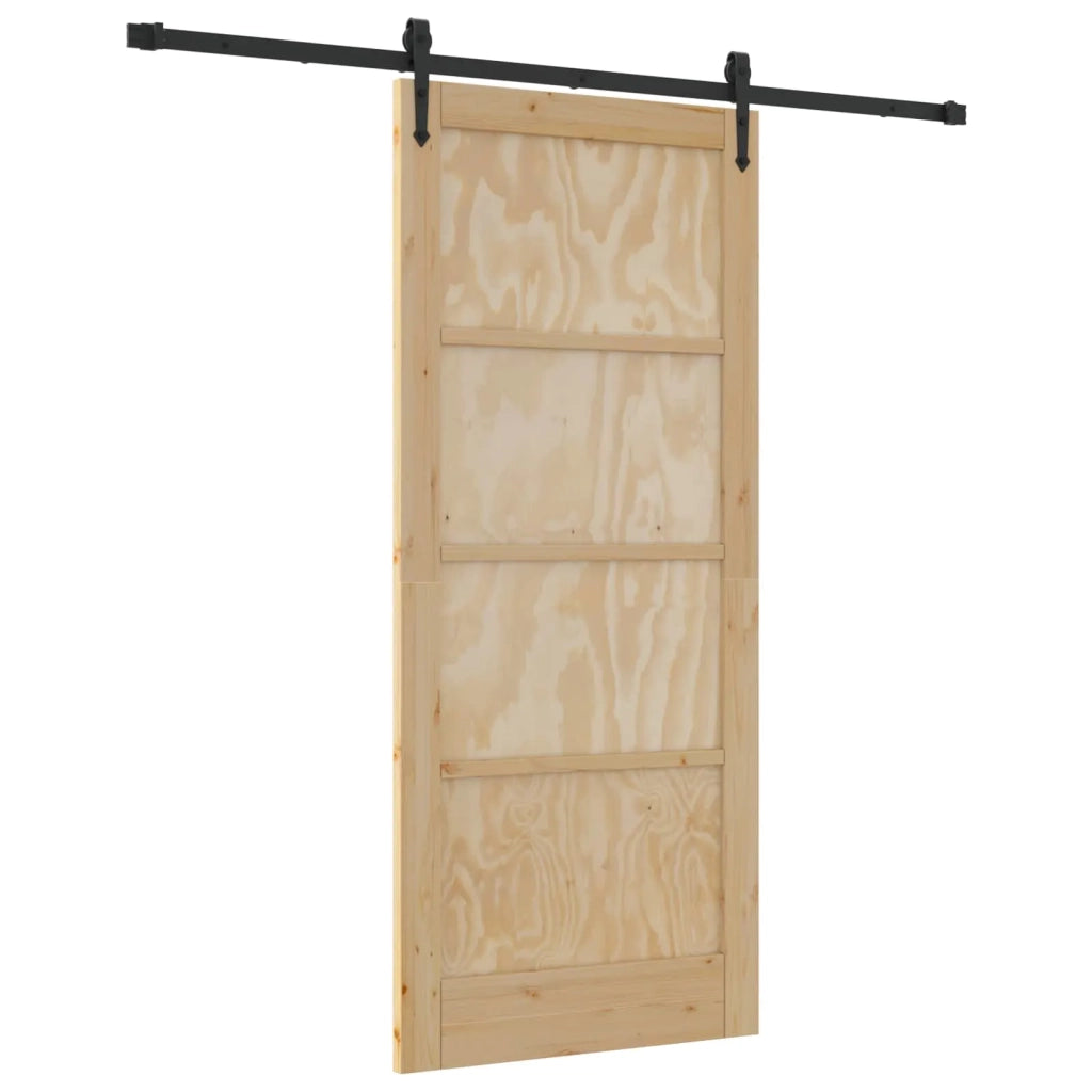 Porta scorrevole ORKDAL Naturale e Nero 86 x 198,5 cm 3445582