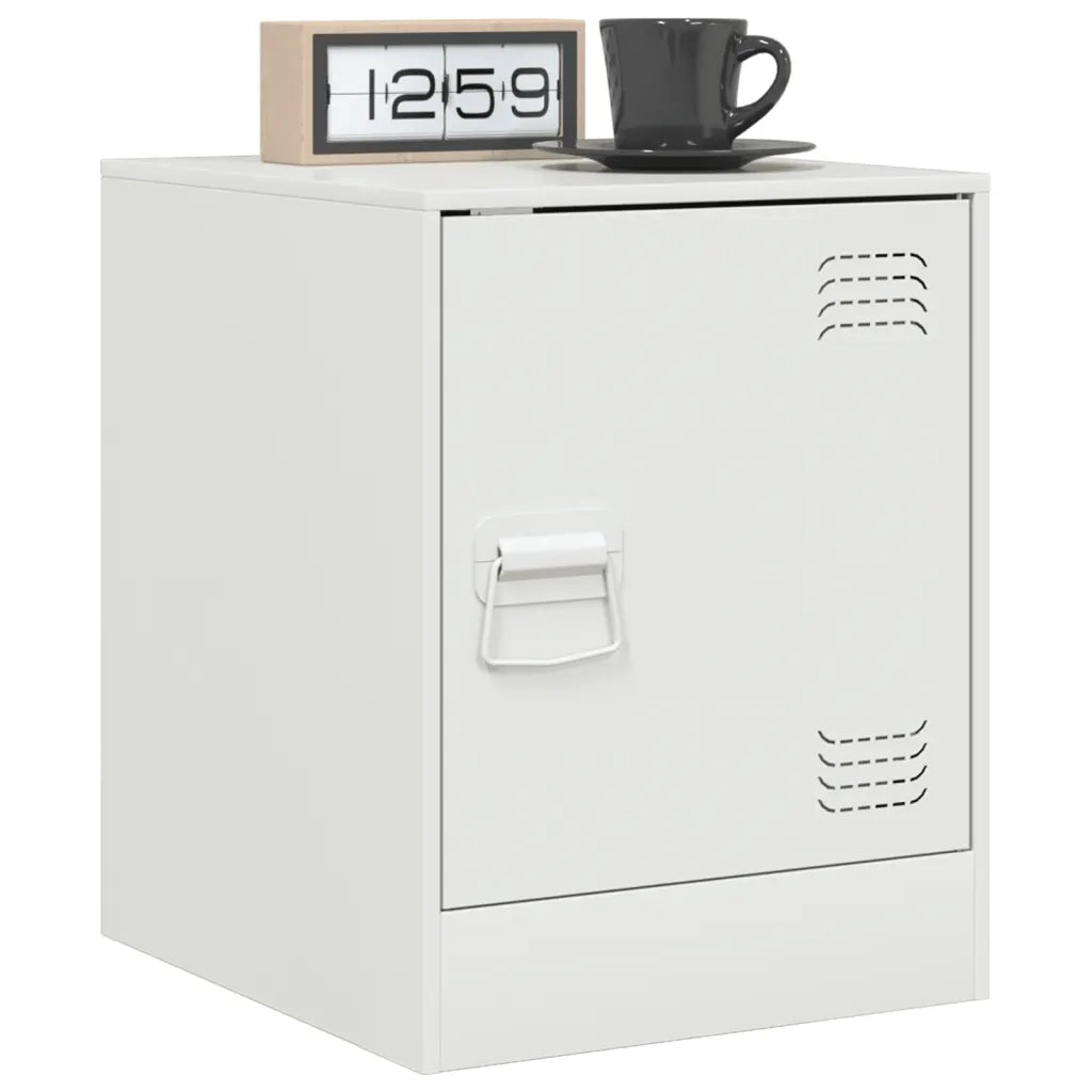 Comodini 2 pz Bianchi 34,5x39x44 cm in Acciaio 841618