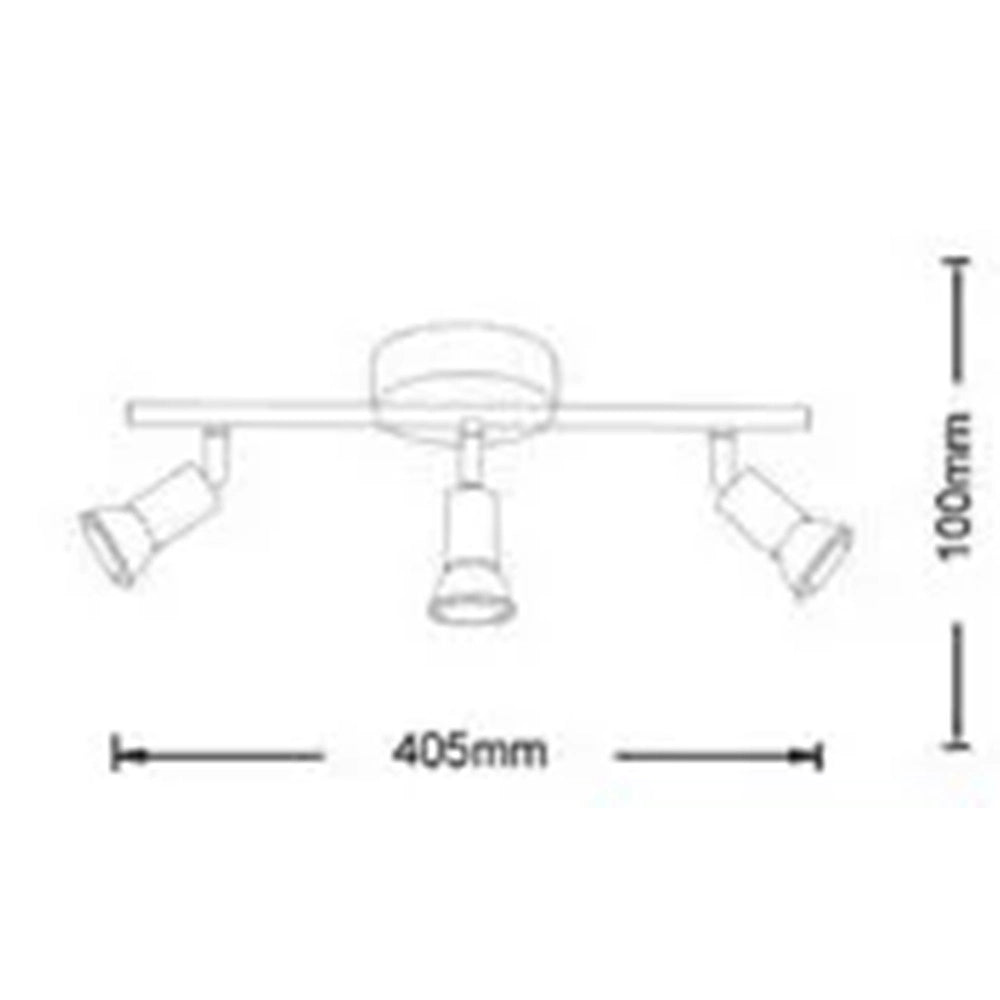 Trade Shop - Faretto Spot Led Orientabile Da Soffitto C72-b3 3xgu10 Max.10w Ip20 Bianco Design Moderno -