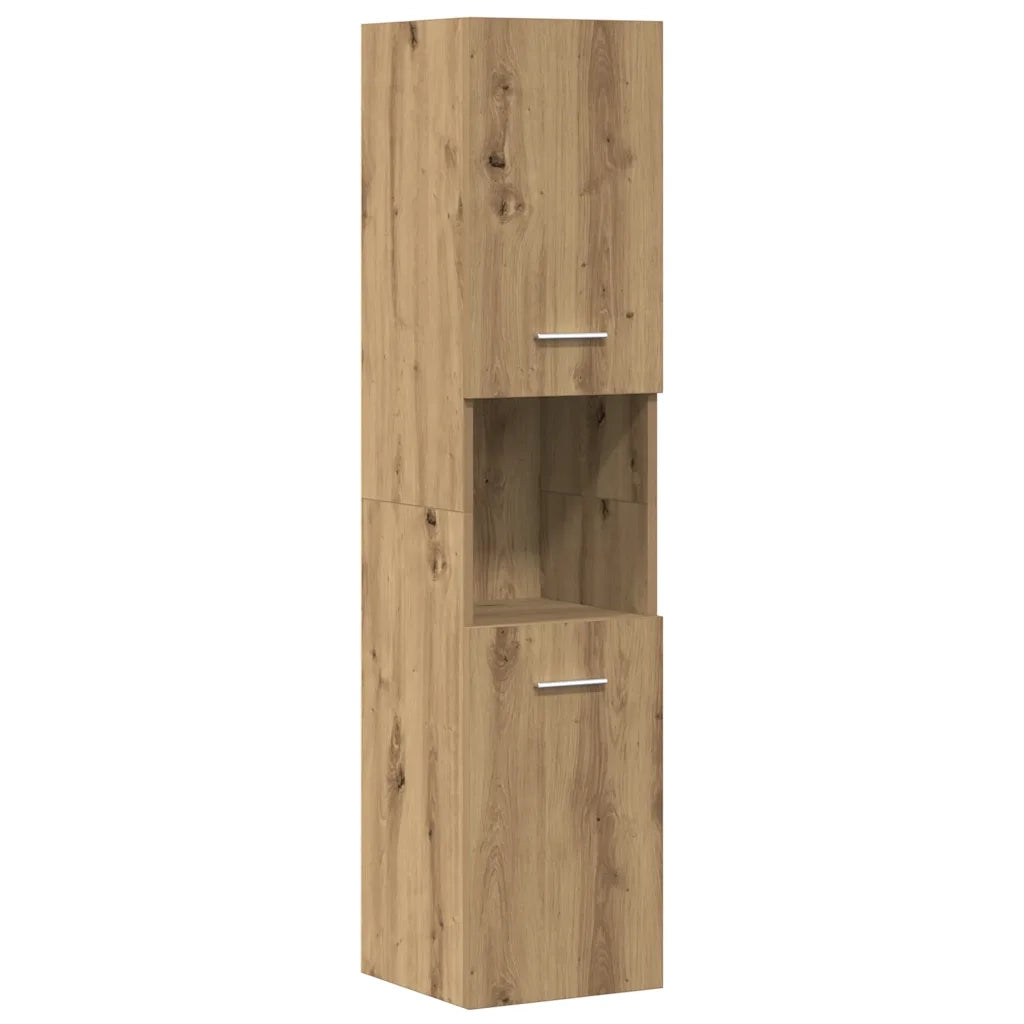 Set Mobili da Bagno 3 pz Rovere Artigianale Legno Multistrato 3328592