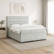 Letto box spring con materasso Grigio Chiaro 180 x 200 cm 3455156