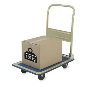 Carrello pieghevole con pianale blu