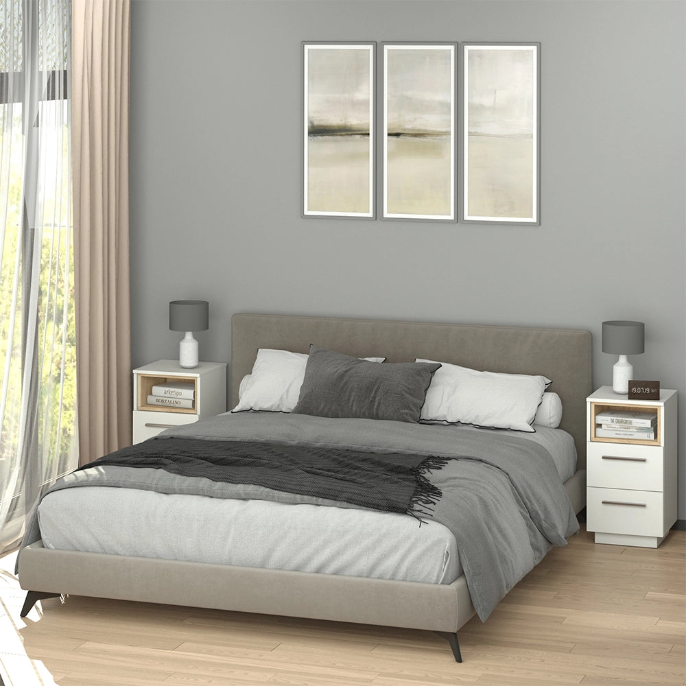 Vicco Comodini camera da letto Bianco 36 x 68 cm Set di 2
