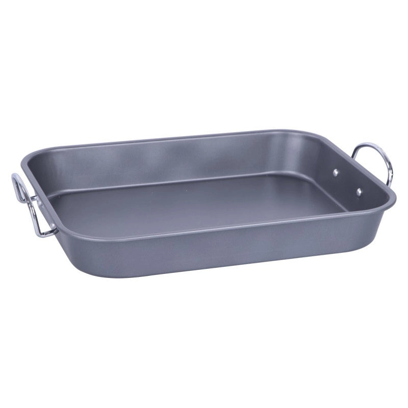 Set di 6 Rostiere Cm 37x28 Manici Acciaio