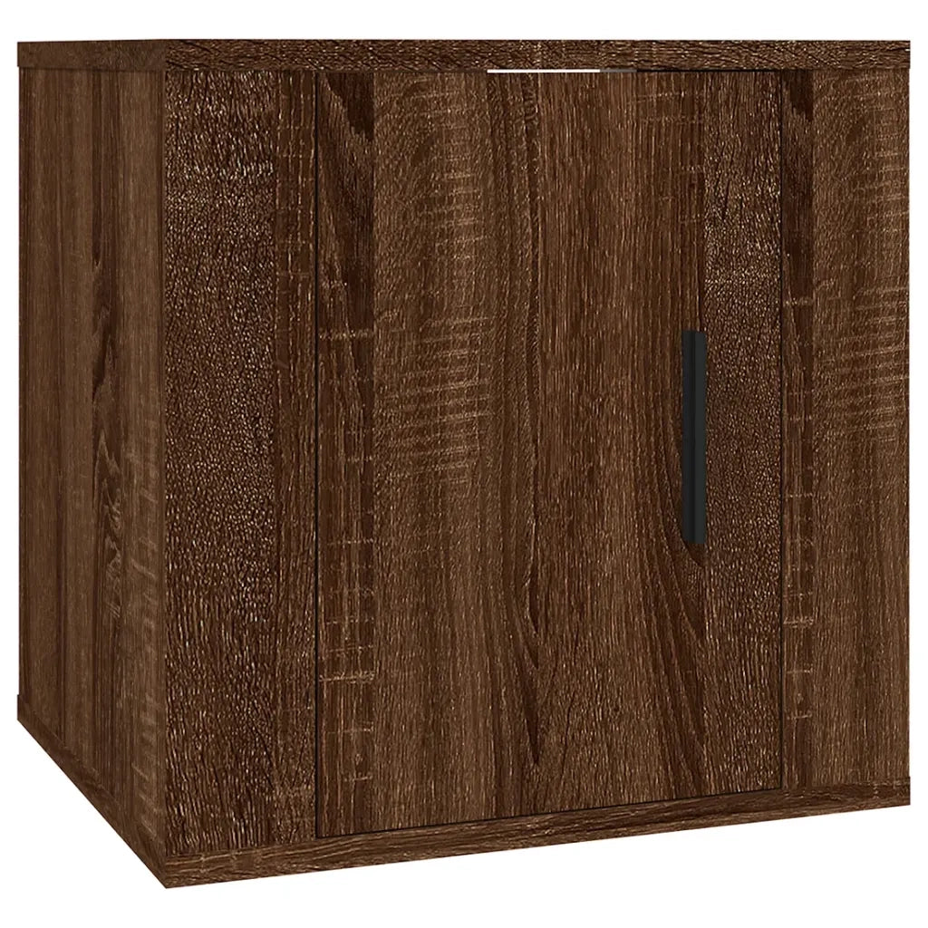 Mobili Porta TV a Parete 2 pz | Armadietto TV | Mobile Porta TV Rovere Marrone 40x34,5x40 cm