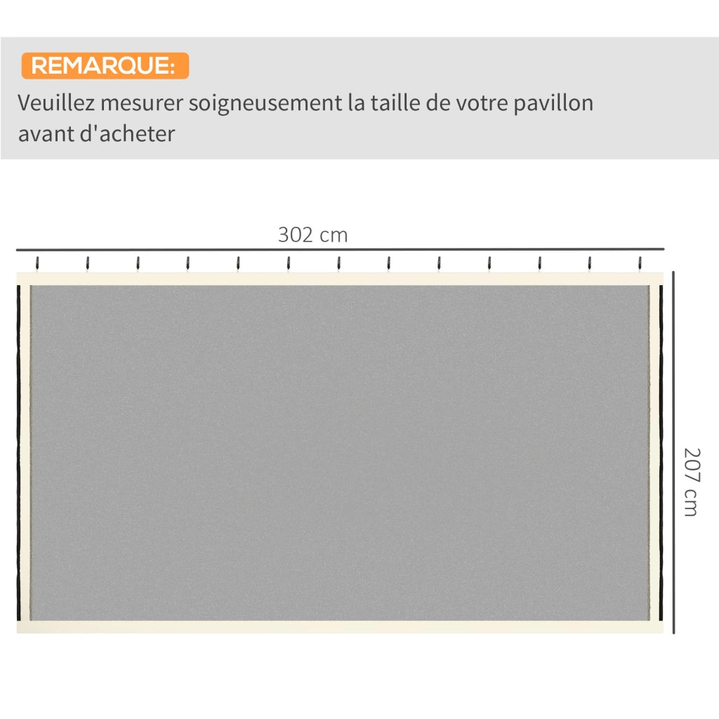 Zanzariera per gazebo 3x3 m ¨C Minimal ¨C 4 pezzi in nylon con cerniere