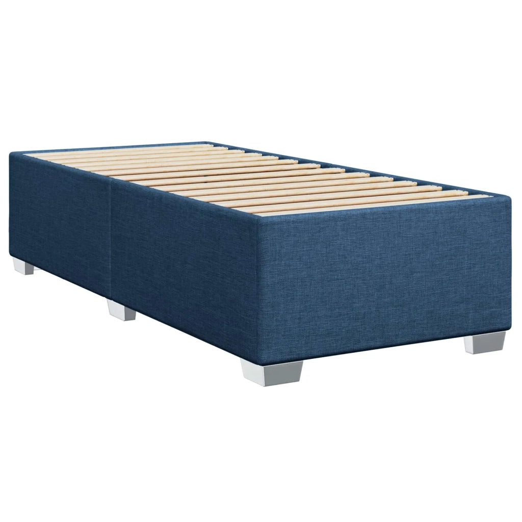 Letto con Box Spring, Materasso e LED Blu 90 x 200 cm Tessuto 3451867