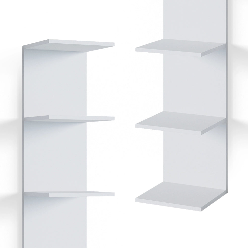 Vicco Libreria da parete Bianco 30 x 190 cm Set di 2