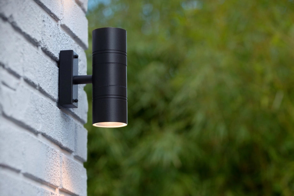 Applique esterna Lucide ARNE-LED nera 2xGU10 IP44 2700K