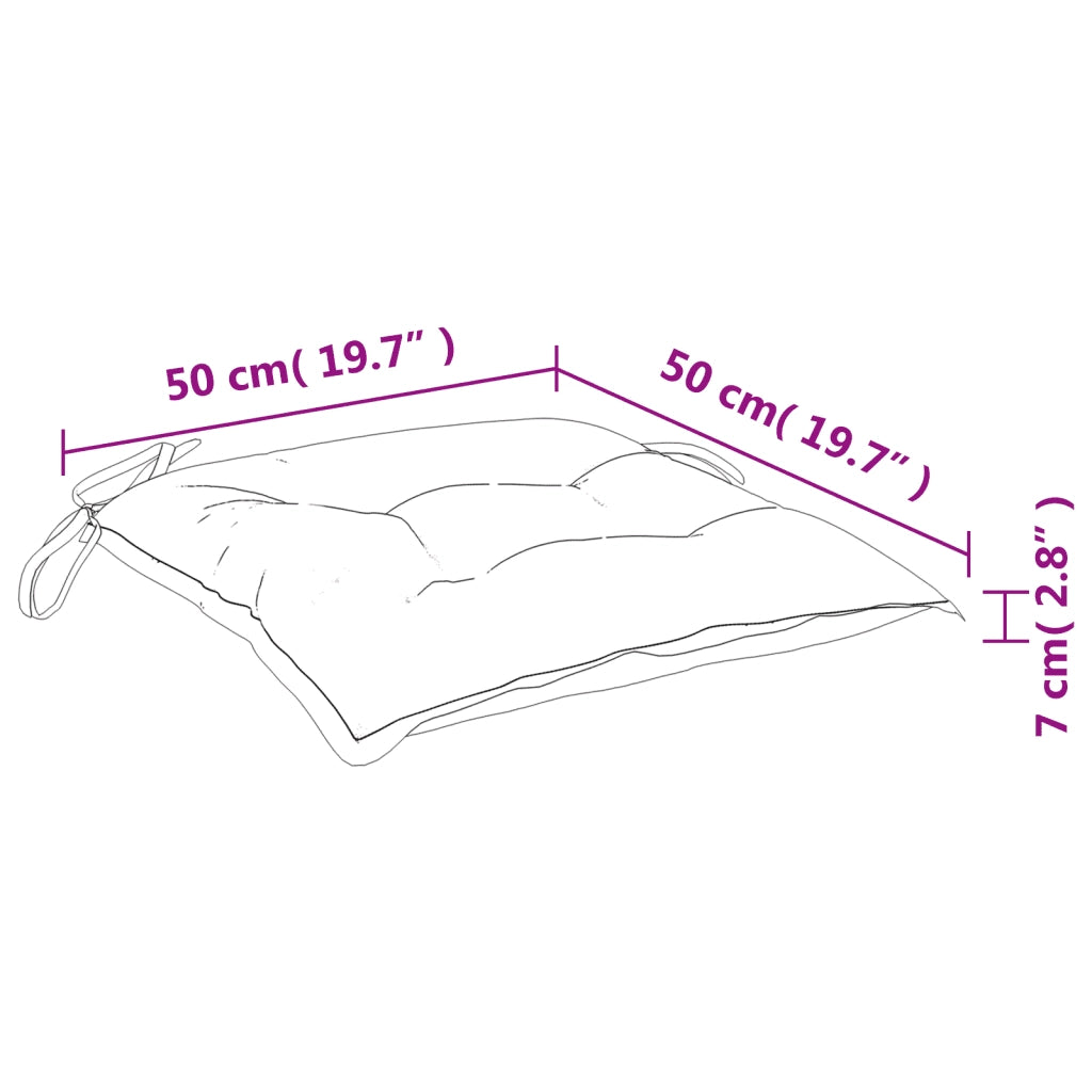 Cuscini per Sedia 6 pz | Cuscini per sedie Turchese 50x50x7 cm Tessuto Oxford