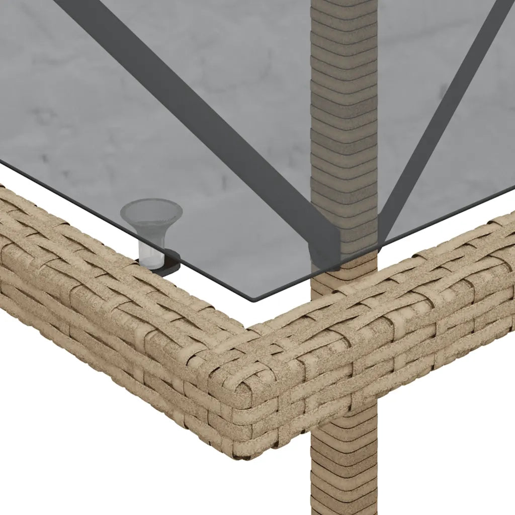 Set da Bistrò 3 pz con Cuscini Beige Misto in Polyrattan 365071