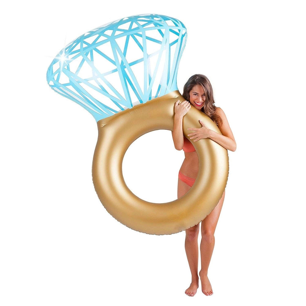 Trade Shop - Canotto Anello Diamante Gonfiabile Salvagente Materasso Ciambella Mare Piscina -