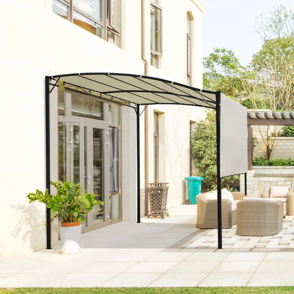 Gazebo con tetto apribile 3x2.5m ¨C Minimal ¨C crema