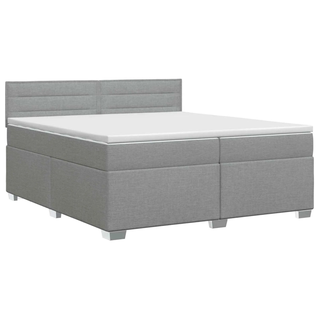Letto box spring con materasso Grigio Chiaro 200 x 200 cm 3450551