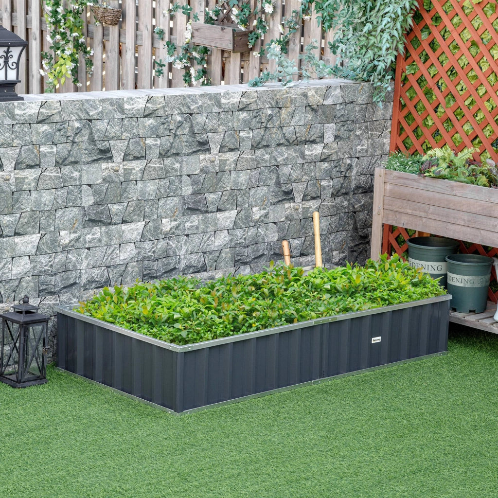 Cassone da Giardino ¨C Minimal ¨C 174x90x30 cm Grigio Acciaio