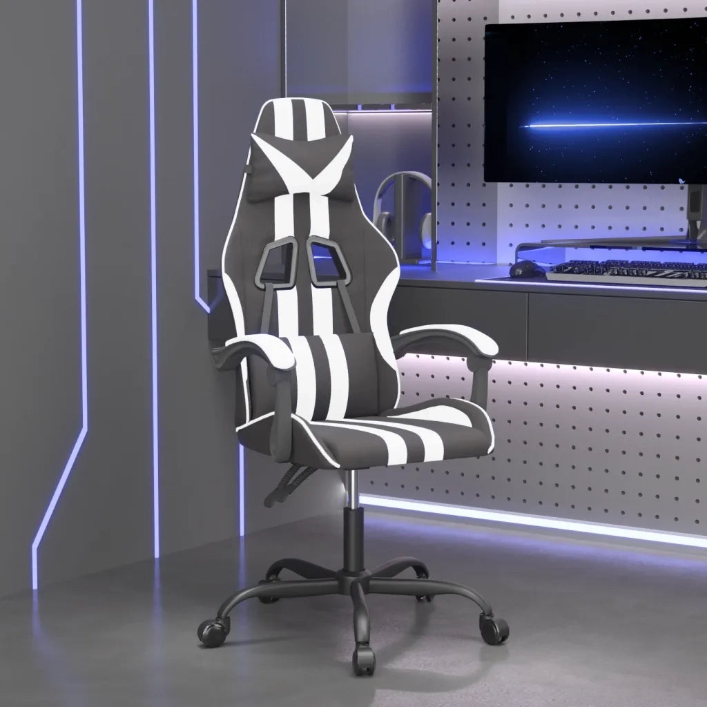 Sedia da Gaming Nero e Bianco in Similpelle 3143823