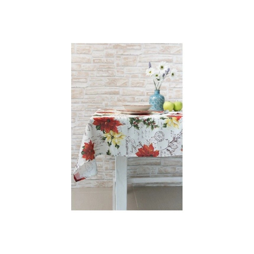 Galileo Casa, Runner Natalizio, 45x180 cm, Bianco con Stella di Natale