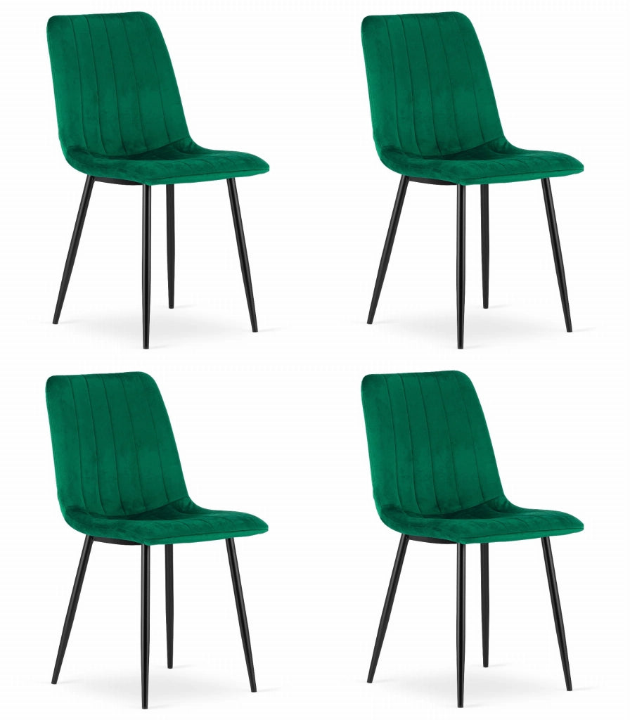 Sedia VALORA JEWA - Velluto verde scuro x 4