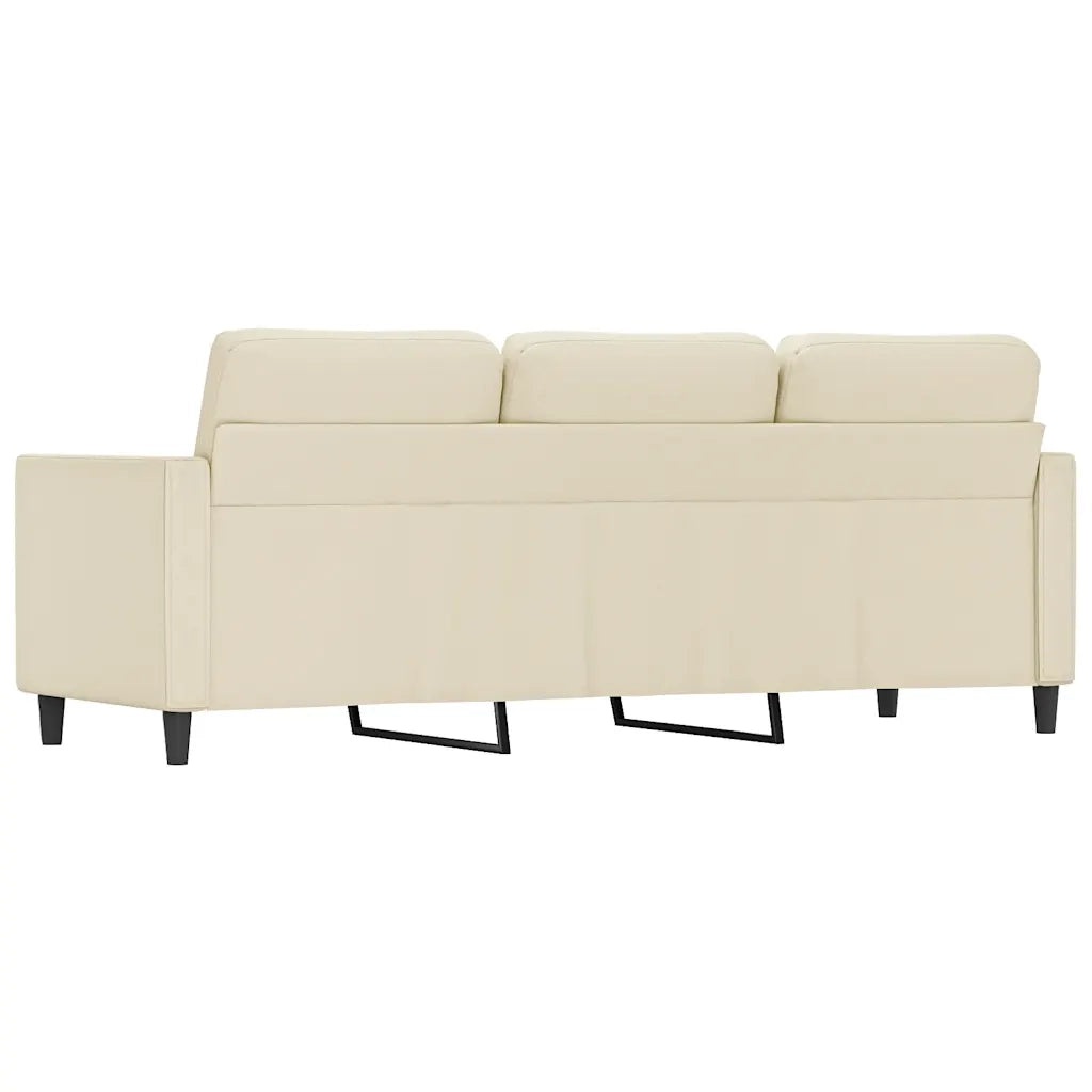 Divano a 3 Posti-Sofa 3 Posti Crema 180 cm in Similpelle 844189