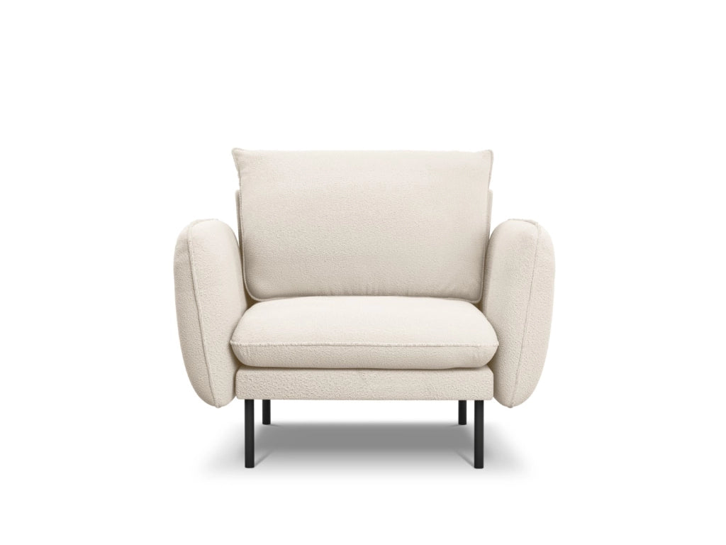Cosmopolitan Design - Poltrona "Vienna" in bouclé beige 