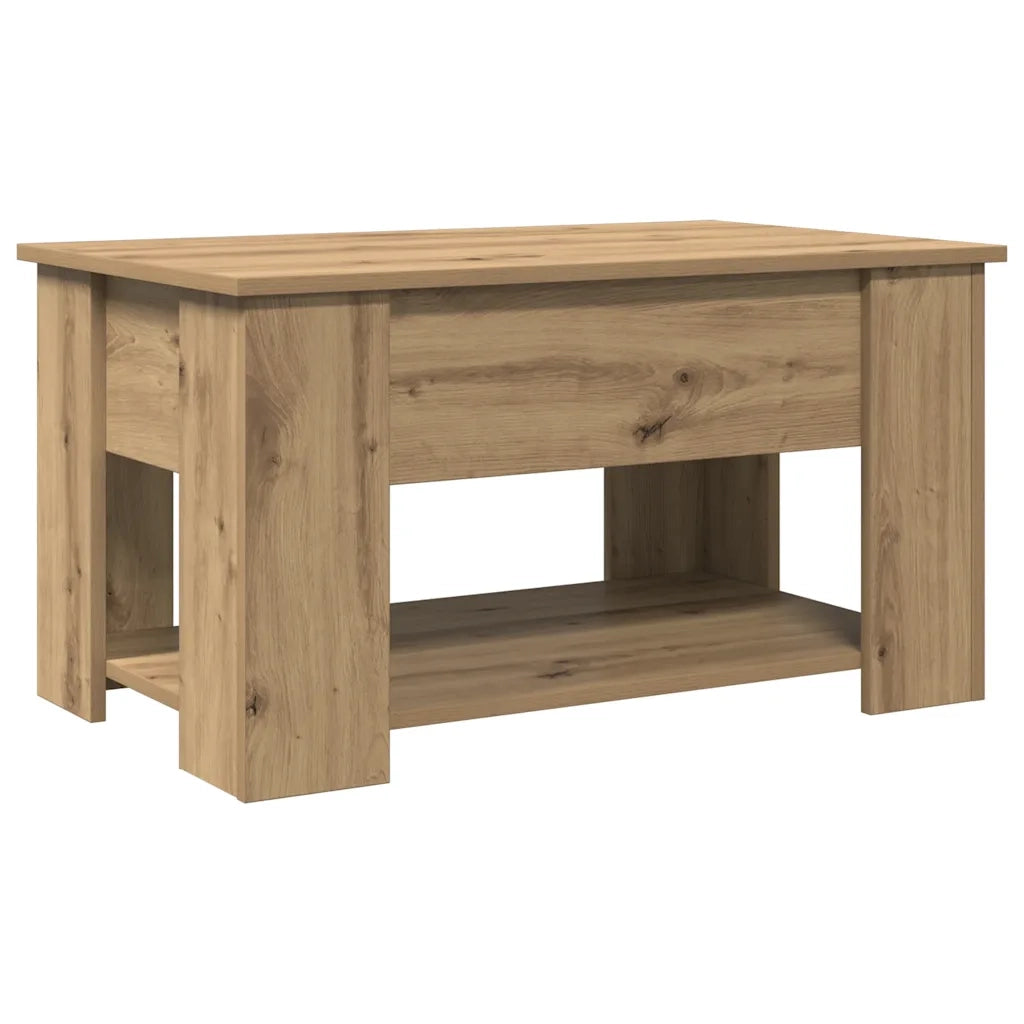Tavolino da Salotto Rovere Artigianale 79x49x41 cm Truciolato 856929