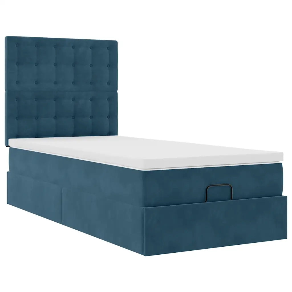 Struttura Letto Pouf con Materassi 80x200 cm Velluto 3314430