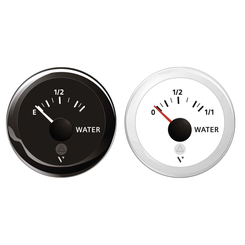 INDICATORE NERO PER ACQUE CHIARE CLEAN WATERS LEVEL INDICATOR WHITE SCALE 0-1/1 12/24V