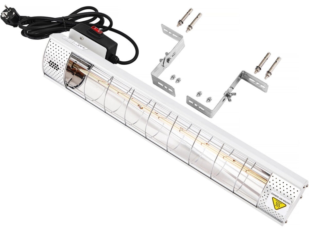 Riscaldatore da terrazza a infrarossi - 2000W - Argento
