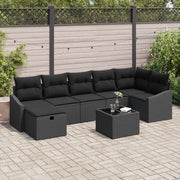 Set di divani con cuscino con archiviazione 8 pcs polyrattan
