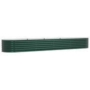 Fioriere | Cassetta per fiori | Letto Rialzato Verde 400 x 80 x 44 cm Acciaio