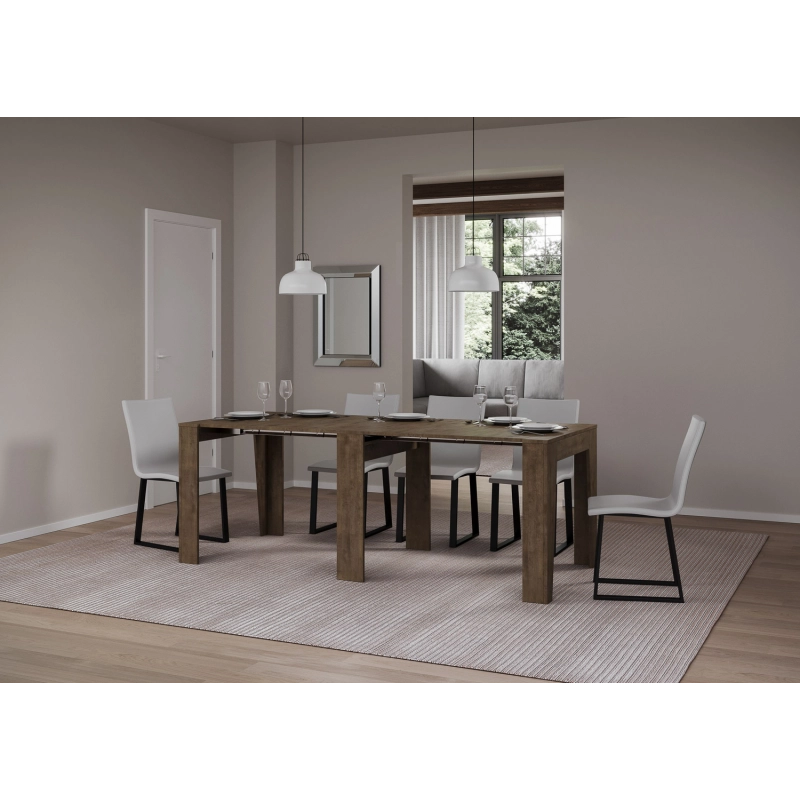 Consolle allungabile 90x25/211 cm Anea - Noce