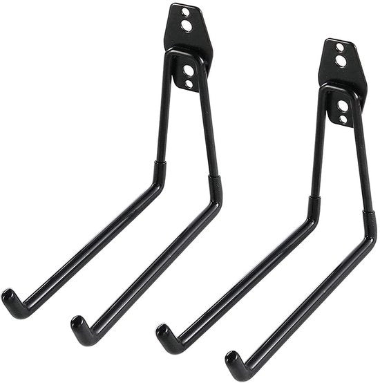 Organizzatore per Strumenti - Hanger per Parete - Nero - Ideale per Giardino e Garage - 2 Pezzi
