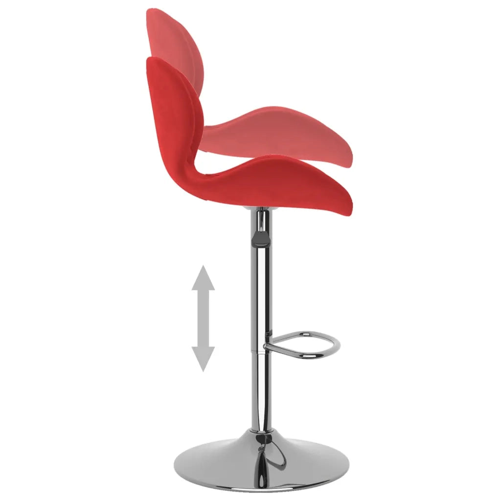 Sgabelli da Bar 2 pz Rosso Vino in Velluto 334917