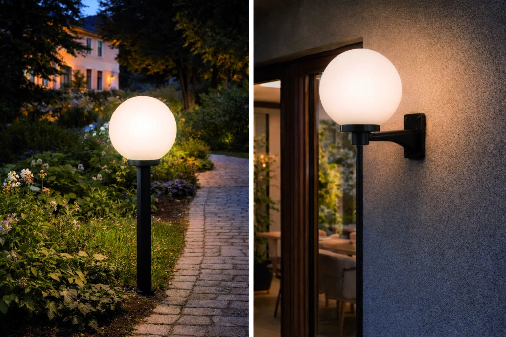 LAMPADA DIFFUSORE GLOBO Ø cm. 25 con base col. Opale 2.00 pz