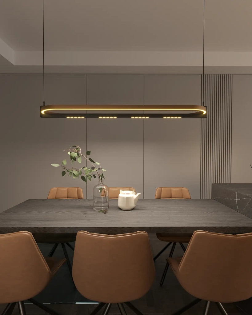 Lampada sospensione ovale Singapur LED 80W nera Maxlight