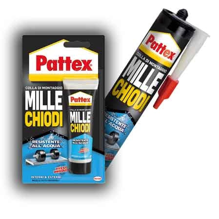COLLA DI MONTAGGIO 'MILLECHIODI' WATER RESISTENT 450 gr - in cartuccia - PATTEX