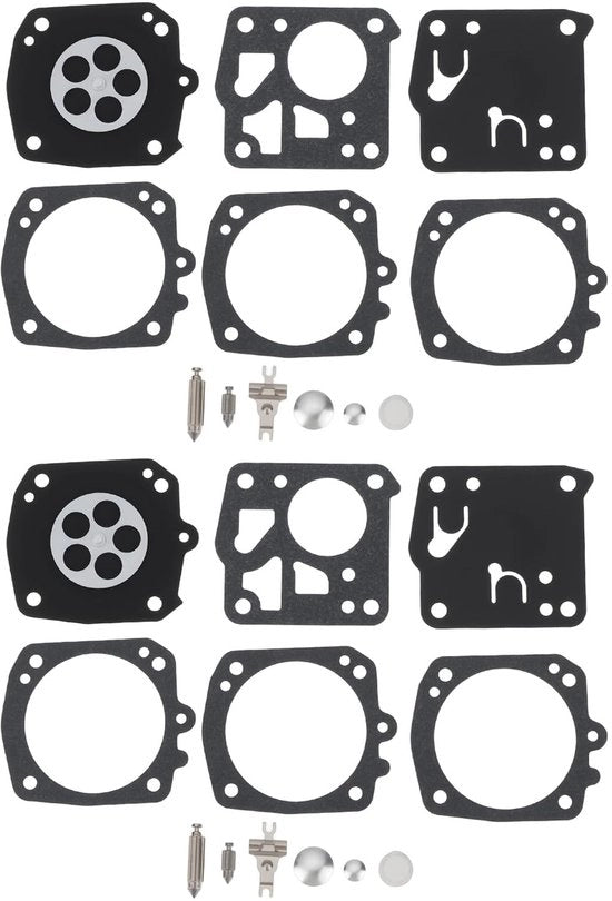 Set di riparazione carburatore 2 pezzi - Compatibile con Tillotson HS-175H/HS-273A - Codici articoli RK-30HS/RK-31HS - Materiale metallico/Packaging - Resistente al combustibile - Per DPC7301